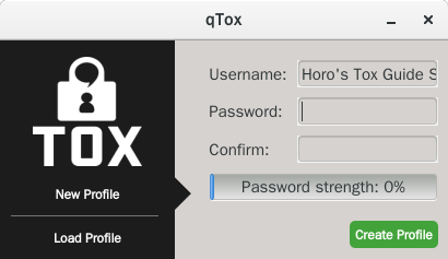 qTox-新建个人资料