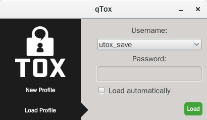 qTox欢迎画面